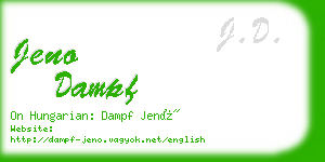 jeno dampf business card